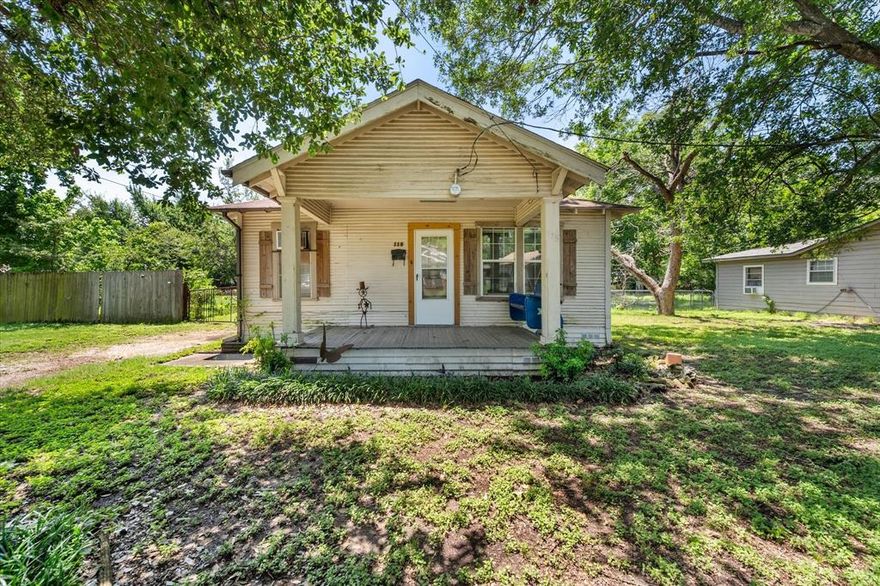 Charming 3-Bedroom Home on Double Lot with Workshop & Storage Galore! Full of character and unique features, this adorable 3-bedroom, 1-bathroom home sits on a spacious double lot just under half an acre. Step inside to discover built-ins, offering both charm and practical storage. The updated kitchen features ample cabinet space and a warm, inviting atmosphere. Outside, you'll find a detached double garage with an attached workshop and tons of storage—perfect for hobbies or extra space. The additional lot next door provides endless possibilities, whether you're looking to add a carport, storage shed, or simply enjoy the extra yard space. With some TLC, this gem is ready to shine—don’t miss the opportunity to make it your own!