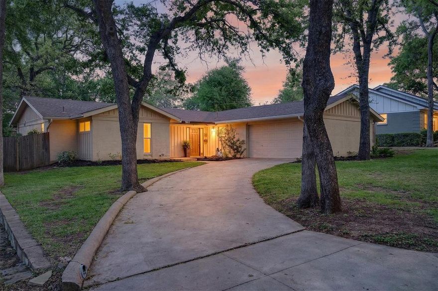 Spring has sprung, and so has the perfect opportunity. This home is nestled on a quiet street just minutes from downtown Fort Worth. The open-concept layout offers a spacious living area with a cozy wood-burning fireplace, flowing seamlessly into the kitchen with ample cabinetry, a peninsula for seating, and a functional dining space perfect for everyday living and entertaining. A standout feature is the 12x12 sunroom addition completed in 2024, offering a versatile space filled with natural light. With expansive windows providing a 180-degree view of the backyard and a sliding glass door for easy access, it’s an ideal spot for a secondary living area, dining space, home office, or a peaceful place to enjoy your morning coffee or unwind with a good book. Featuring three spacious bedrooms and two bathrooms, this layout is designed for both comfort and everyday functionality. Step outside to a serene backyard retreat with mature trees and plenty of space to make it your own. This backyard is a true retreat, offering space to garden, entertain, or relax, with a covered patio and fire pit that make every gathering feel special. This home offers a wonderful blend of comfort, flexibility, and inviting spaces inside and out.