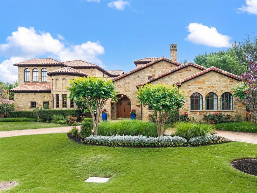 Welcome home to your private oasis in the heart of Vaquero, one of DFWs most exclusive guard-gated communities. This stunning custom built residence perfectly balances sophistication and modern comfort, offering an unmatched blend of elegance and functionality for every stage of life.
The main level is thoughtfully designed for easy living, featuring a spacious great room, a chef’s kitchen with an eat-in island, a private dedicated office, a large primary suite, and an additional guest bedroom and two bathrooms. A convenient elevator provides effortless access to the second floor. The second floor offers incredible versatility with an office niche, a guest bedroom, two full bathrooms, a game room with wet bar, balcony with exterior access, and a secondary living area which is perfect for conversion into a large ensuite bedroom. Step outside to your private resort-style backyard oasis complete with a sparkling swimming pool, a covered patio, built-in grill area, and an elevated gas fire pit. The home is further enhanced by a circular driveway, electric gate and a four-car garage. This is truly the Vaquero opportunity you’ve been waiting for, a perfect balance of sophistication comfort and timeless luxury.