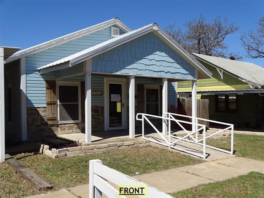 CHARACTER ABOUNDS IN THE CISCO HOME WITH TEXAS RUSTIC CHARM.  WET BAR IN KITCHEN, GOOD SIZE LAUNDRY ROOM WITH ENOUGH ROOM FOR A FREEZER.  ONE LARGE STORAGE SHED USED AS CHICKEN COOP PLUS ANOTHER SHED THAT HAS BEEN FINISHED OUT AND WOULD MAKE A GREAT CRAFT ROOM, OR OFFICE.  LARGE COVERED PATIO IN BACK.  SLIDING BARN DOORS THROUGH-OUT.  APPLIANCES PRESENT BUT NOT WARRANTED. 
HUD PROP-sold AS IS. Buyer to verify info incl sizes, schools, HOA, etc. Must have proof of funds prior to bidding (CASH OR LOAN PRE-APPROVAL). All SF & dimensions are approximate. Broker must have valid NAID to show & sell. HUD CASE 513-235549 IE. Additional information, reports, and other addenda can be found on HUDHomeStore.gov. MANAGED BY RAINE & CO. IT IS RECOMMENDED THAT BUYER OR BUYER'S AGENT VERIFY ACCESS TO & SAFETY OF WATER FOR PROPERTIES NOT SERVICED BY MUNICIPAL, CO-OP, OR COMMUNITY WATER OR SEWER SERVICES.