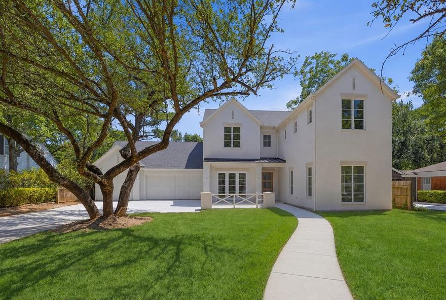 A unique trifecta of privacy, prime locale, and refined luxury in Fort Worth's premier Crestwood neighborhood make this new construction home one of a kind. Built by Michael Dike Fine Homes and situated on a tucked away street deep in the beautifully landscaped Crestwood enclave, this home offers tranquility and relaxation at every turn. From the moment one enters the double height foyer, one exhales into gracious and inviting living spaces. An expansive view through the accordion door from the living room to the enormous covered outdoor kitchen and entertainment area  through to the large backyard makes this indoor outdoor living space an entertainer's dream. Tall ceilings and natural light abound throughout the custom built kitchen and breakfast area featuring the best in designer finishes and chef's appliances. Built in refrigerator freezer combination, 48 inch range with double ovens, six burners with griddle features, and cabinets galore provide everything the home cook or master chef desires. Artfully designed spaces flow from one to another, with the secluded owner's suite on the main level, a second bedroom and full bath on the main level, and a private, spacious dining room with French doors leading to a beautiful outdoor terrace, perfect for before or after dinner conversation and gathering. A mudroom, walk in pantry and 3 car garage provide plenty of storage for everything an active family needs. Second level features give everyone a space of their own.  Walk in bar, huge game room, 2 vaulted bedrooms with ensuite baths and a dedicated office nook provide space for study, rest and great sport watching events, all soaked with the natural light flowing in from well place windows and doors. Located just a short distance from downtown Fort Worth, the Cultural District, and Trinity Trails, this area of Crestwood is a gem combining urban access with a private, greenery filled place to relax and unwind with family and friends. A must see and ready this summer.