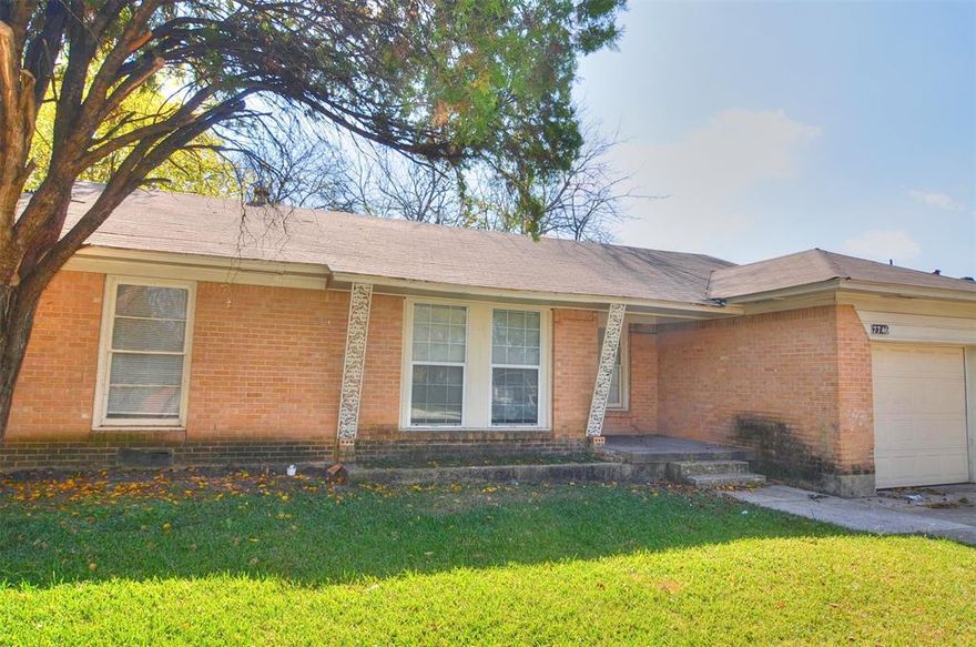 Three bedrooms, one bath, living room, dining room and big kitchen. Freshly cleaned, painted, and repaired. Hardwood floors in the living room and hall. New carpet in the bedrooms.  Fenced yard. Prefer no pets. No big dogs.