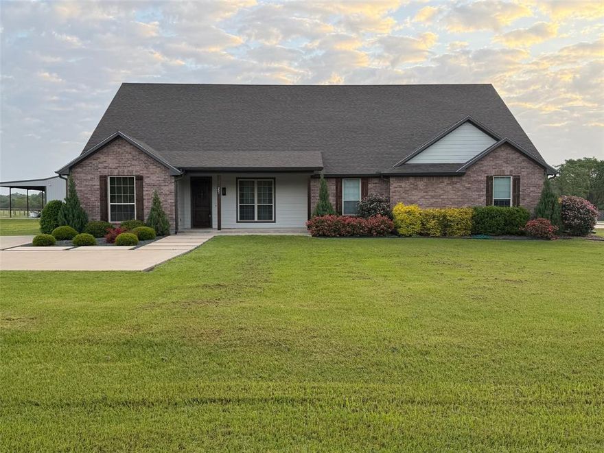 Welcome to an exquisite home in Northwood subdivision at Lake Fork with lake views. Quiet area in a peaceful cul-de-sac! Minutes from a public boat ramp. Easy access to Lake Fork golf course. Home sits on a .71 ac corner lot. This beautifully landscaped home spans 4,887 sq ft, a spacious 5-bdrms, 4.5-bath home, 2 dedicated offices for work at home needs. The home boasts impressive 11-foot ceilings that enhance its open & airy feel. Meticulously cared for with special attention. Walk into a large living room features a ventless remote gas stone fireplace, with built in bookshelves. Beverage-coffee area with small sink & instant hot water tap. An elegant dining room, perfect for entertaining large gatherings. The gourmet kitchen is a chef's dream, equipped with a Frigidaire Professional built in fridge & freezer, 40 inch gas oven convection range, custom vent hood, a second wall oven & built in microwave. A walk in pantry & an extra large island with large drawers & cabinets. Large, deep stainless steel sink is flanked by 2 dishwashers. Beautiful quartz countertops, with waterfall ledge adds the finishing touch. Breakfast nook & Breakfast Bar perfect for quick meals. Primary bedroom with on suite bath features large deep soaking jetted tub & separate shower plus a walk in closet with custom shelves. Guest bedrooms share a jack & jill bathroom each bedroom with its own vanity area & walk in closet. 3rd bedroom can be 2nd primary or a mother in law suite with full bathroom, includes linen closet, 2 walk in closets, plus storage closet. Upstairs area could be its own apartment perfect for adult children just starting out, includes Large Living area, 4th bedroom with a walk in closet & a full bath. Utility room is large, features sink, built in ironing board & lots of storage areas. Large mud room area with 6 locker type cubby areas. Full size door to floored attic space lots of room for storage. 31X31 Basketball half court w light, extra parking could easily park 10+cars
