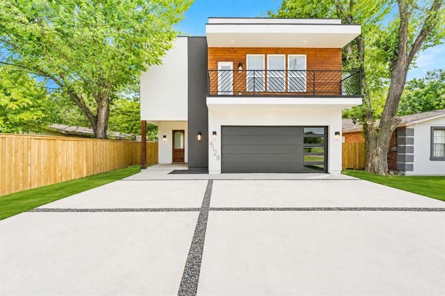 This exceptional contemporary residence blends luxury, modern elegance, & sophisticated city living in one of Dallas’ fastest-growing areas. Designed w clean architectural lines, soaring ceilings, expansive windows, & high-end finishes throughout, this stunning newer construction offers beautifully designed living space plus an incredible private rooftop retreat w breathtaking city views.

The open-concept FL PN is filled w natural light & designed for both everyday comfort & upscale entertaining. The chef-inspired KIT features sleek cabinetry, premium appliances, designer finishes, & an oversized waterfall island that serves as the centerpiece of the home. Spacious living & dining areas flow seamlessly together, enhanced by modern fireplaces that create warmth & style.

Amazing tri-level modern design offers spacious bedrooms plus a versatile flex room ideal for a home office, gym, media room, or guest space. The oversized primary suite feels like a private luxury retreat featuring a sitting area, balcony, spa-inspired bath, freestanding soaking tub, oversized raindrop shower, dual vanities, & large WIC.

One of the home’s most spectacular features is the massive rooftop terrace w artificial turf, creating the ultimate setting for entertaining, relaxing, or enjoying unforgettable Dallas sunsets & skyline views. The oversized lot & thoughtfully designed outdoor living spaces provide a rare blend of privacy, functionality, & modern luxury.

Additional upgrades include a tankless water heater, attached 2-car garage, designer lighting, premium finishes, & energy-efficient modern construction throughout.

Perfectly positioned facing a greenbelt & park, this home offers peaceful surroundings while remaining minutes from Downtown Dallas, Trinity Groves, top dining, entertainment, & major highways.

A rare combination of style, rooftop entertaining space, city views, luxury finishes, & exceptional value — this home truly stands out from the rest.