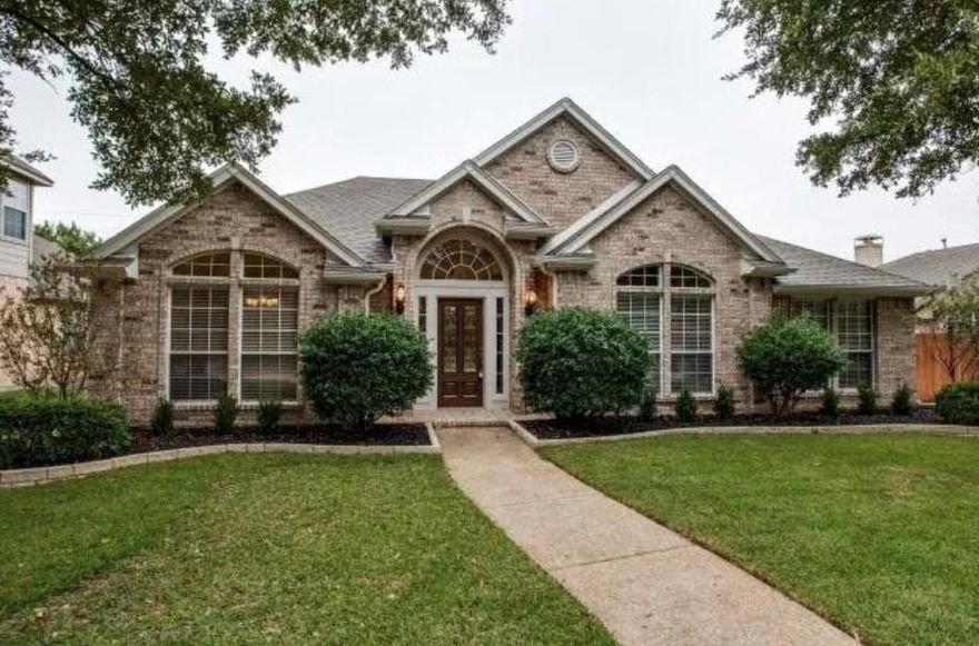 Welcome to this beautiful 3-bedroom, 2-bathroom home located in the desirable city of Plano, TX. This charming house boasts hand-scraped wood floors throughout, adding a touch of elegance to the living spaces. With two spacious living areas, there is plenty of room for relaxation and entertainment. The formal dining area provides the perfect setting for hosting dinner parties or enjoying family meals. The kitchen features stunning granite countertops, offering both style and functionality. Natural light fills the home through the bay windows, creating a warm and inviting atmosphere. Situated near the Shops at Legacy, this home offers convenient access to a variety of shopping, dining, and entertainment options. Don't miss the opportunity to make this house your home!