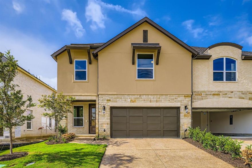 This beautiful townhome, built by renowned builder American Legend Homes, is located in the highly sought-after Castle Hills master-planned community in Lewisville, TX. Featuring 3 spacious bedrooms, 2 baths, a powder bath, game room and 2-car garage, this home merges the comforts of single-family living with the low-maintenance lifestyle of a townhome. The open-concept living area is filled with natural light, thanks to floor-to-ceiling windows, customized with wood floors downstairs. The heart of the home is its state-of-the-art kitchen, perfect for cooking and entertaining. With high-end appliances, quartz countertops, custom cabinets and a functional layout, this kitchen will impress even the most discerning chefs. Upstairs, the main bedroom offers a peaceful retreat with plenty of natural light and modern finishes. Enjoy movie nights and endless fun in the dedicated game room, providing the ultimate spaces for relaxation and entertainment. Whether you're hosting gatherings or enjoying quiet moments, this townhome offers the perfect blend of luxury, comfort, and convenience, all within the prestigious Castle Hills Northpointe community.