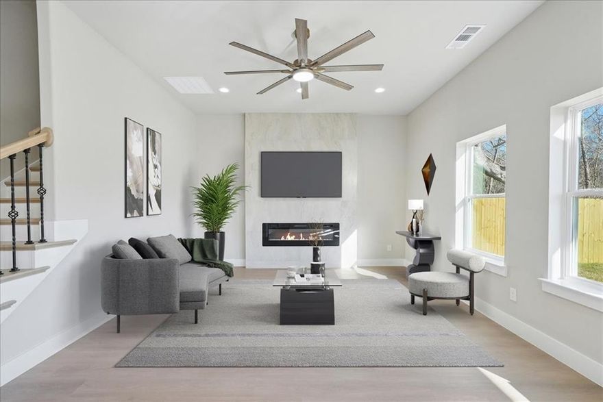 Tucked into a quiet pocket of Waxahachie, 113 Church St is the kind of home that feels intentional from the moment you walk in. Built new with a thoughtful layout and finishes that feel warm and current, this four bedroom, three and a half bath home offers 1,892 square feet designed around real life, not just square footage. Natural light moves easily through the space, highlighting soft neutral tones and brushed gold hardware that add character without overpowering the design.

The main living area feels open yet grounded, making it easy to picture slow mornings, relaxed evenings, and gatherings that feel effortless. The kitchen sits at the heart of the home with clean white cabinetry, a generous island, stainless steel appliances, and gold accents that bring a subtle layer of personality. Just off the front of home, the primary suite is privately positioned on the main level, offering a quiet retreat with a spacious walk in closet and a beautifully finished bathroom featuring dual sinks and a glass enclosed shower that feels calm and refined.

Upstairs, the layout continues to make sense. Two bedrooms share a Jack and Jill bathroom that supports shared living while still offering privacy, and a fourth bedroom with access to a full bath adds flexibility for guests, a home office, or a creative space.  A major bonus in this home is the attic space. With its size, height, and easy access, it presents an opportunity for future expansion, additional storage, or a finished bonus area, giving buyers room to grow without having to move.

Outside, the home offers clean curb appeal and a fenced backyard with plenty of room to relax, play, or entertain. The location places you just minutes from downtown Waxahachie, local shops, dining, parks, and community events, while still providing an easy commute and everyday convenience.