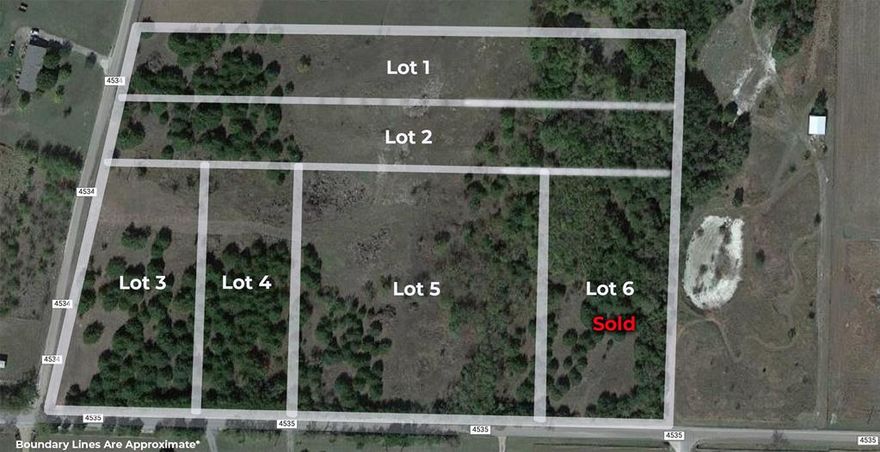 Lot 1 is 2.8490 acres.. Ready to build your dream home… Benny’s Place Subdivision is the perfect place. Great location just minutes to Highway 121, but still in the quite of the country. Property is in Trenton ISD. Water line to property and water meter are included in the price. Electric is available. Property will require septic system. Single Family Subdivision with very few deed restrictions.