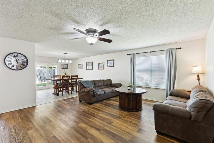 Welcome to 536 Del Mar Drive in Ponder TX, a beautifully updated three bedroom two bathroom single story home located in an established neighborhood with mature trees, friendly neighbors, and a true sense of community. This move in ready home blends modern updates with everyday comfort in one of North Texas’ most charming small towns.

Inside, you will find an open and inviting floor plan filled with natural light. The spacious living area flows seamlessly into a bright kitchen offering generous cabinet storage, an expansive pantry, and a large laundry room designed to make daily life easier. The private owner’s suite serves as a peaceful retreat with an updated bathroom featuring a walk in shower, soaking tub, and an impressive walk in closet.

Thoughtful upgrades are found throughout the home, including luxury vinyl plank and tile flooring, increased attic insulation for improved energy efficiency, an updated sliding glass patio door, a reverse osmosis water filtration system for clean drinking water, and a brand new cedar fence installed in 2025. An oversized garage adds valuable storage and functionality.

Step outside to a covered patio surrounded by mature shade trees and well maintained landscaping, perfect for relaxing or entertaining. Enjoy the peace of a quiet neighborhood with no HOA, the convenience of walking distance to a local park, and being just minutes from the highly anticipated reopening of Ranchman’s Steakhouse by the Marty B’s brand.

Warm, inviting, and full of charm, this Ponder TX home is truly worth seeing in person. Some photos have been thoughtfully enhanced or altered with AI to help you imagine the possibilities and visualize the space as your own.

Schedule your private showing today and experience one of the best move in ready homes for sale in Ponder TX.