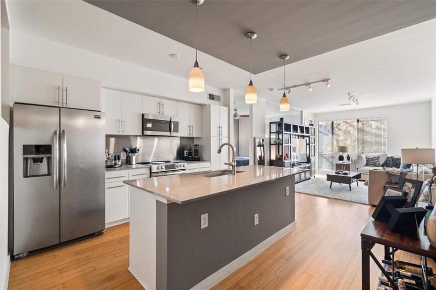 Ask about the seller's contribution to buyer. Sophisticated Urban Living in the Heart of Oaklawn
Experience the perfect balance of luxury and convenience in this stunning 2-bedroom, 2-bath split-bedroom condolocated in one of Dallas’s most vibrant neighborhoods. With dining, shopping, and entertainment just steps away, and seamless access to the Tollway, I-35, and US 75, this residence offers the best of city living with effortless connectivity to Downtown, Love Field, and the Medical District.
Inside, the home’s open-concept design showcases an industrial-inspired elegance, where clean lines meet modern sophistication. Frosted interior windows invite natural light into every corner while maintaining privacy, and open doorways enhance flow and spaciousness, creating a bright, airy atmosphere. The kitchen and baths are beautifully finished with granite counters, and a private balcony offers the perfect retreat for morning coffee or evening relaxation.  I 
This residence includes two assigned gated parking spaces and provides minimal upkeep, making it ideal for a lock-and-leave lifestyle. Optional designer furnishings are also available  for sale to make your transition seamless.
A rare opportunity to enjoy style, comfort, and convenience in the heart of Oaklawn—schedule your private showing today.