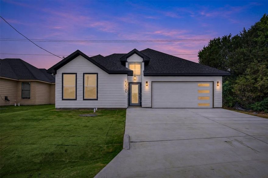Discover this stunning new construction home located in Granbury, TX! This beautiful 3-bedroom, 2-bath home is filled with natural light and stylish modern finishes throughout. From the moment you walk inside, you’ll love the bright, airy feel paired with contemporary details that make this home both functional and inviting.
The kitchen is truly the heart of the home, featuring sleek quartz countertops, stainless steel appliances including an electric range, microwave, and dishwasher, under-cabinet lighting, a spacious pantry, and a large center island with additional storage and seating space. Whether you are entertaining guests or enjoying a quiet evening at home, this kitchen was designed for everyday living and convenience.
The private primary suite offers the perfect retreat with a spacious bedroom, walk-in closet, and a spa-inspired ensuite bathroom complete with quartz countertops, modern fixtures, and a beautiful glass-enclosed shower. Two additional bedrooms provide flexibility for family, guests, or a home office, while the second full bathroom features matching quartz countertops.
Additional highlights include a dedicated laundry room with full-size washer and dryer connections, energy-efficient features, ample storage throughout the home, and a spacious 2-car garage.
Located in Canyon Creek, residents enjoy a security gate, community clubhouse, swimming pool, fishing pier, tennis courts, and multiple boat ramps for easy access to the lake lifestyle. Conveniently located near Granbury shopping, dining, entertainment, and outdoor recreation, this home offers the perfect balance of luxury, comfort, and convenience. Schedule your private showing today and experience everything this beautiful new construction home has to offer!