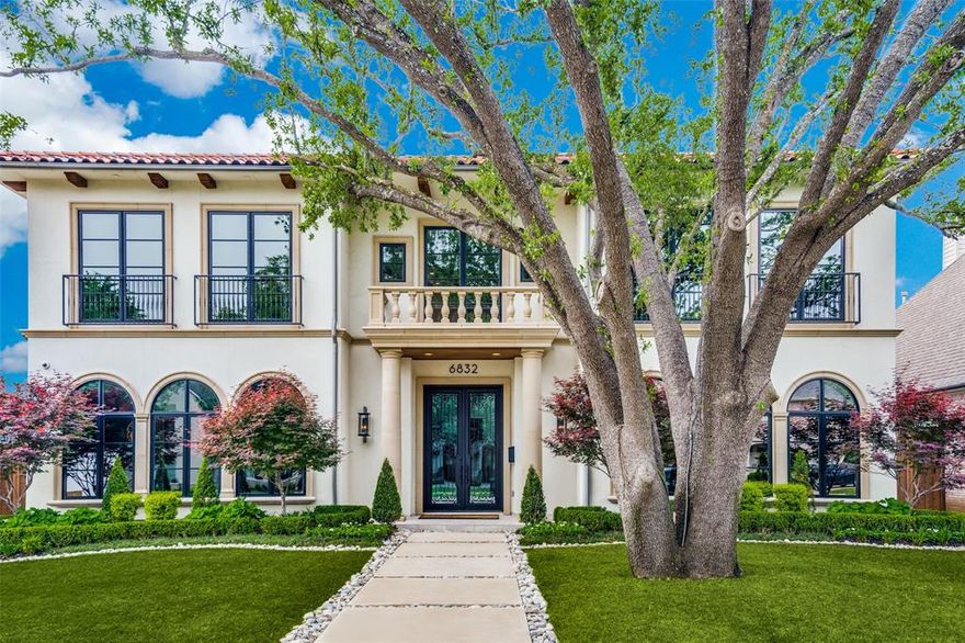 This sophisticated custom built Preston Hollow home has been meticulously updated & decorated since 2019. Open eat-in gourmet kitchen features high end Wolfe, Miele appliances, sub-zero fridge, double range, marble countertops & walk in pantry. Formal dining rm is being used as a media room & can easily be converted back. Upstairs primary suite w balcony overlooking the lush backyard & huge bathroom w seating area, separate tub & shower, dual sinks, vanity & 2 closets - 1 oversized w floor to ceiling windows. Amazing patio w tiled floor, fireplace, outdoor living center, retractable remote screens, 2 chandeliers.  Turf grass, mature landscaping, fountain, & night lighting complete the backyard oasis. State of the art audio-video technology - Texadia i4 Control System, 3 fireplaces w gas logs, custom window treatments w drapes & remote shades, 2 tankless water heaters, beverage fridge & wine cooler. Finished bonus rm w approximately 200 sq ft. Roof 4 yrs old. All TV's to remain.