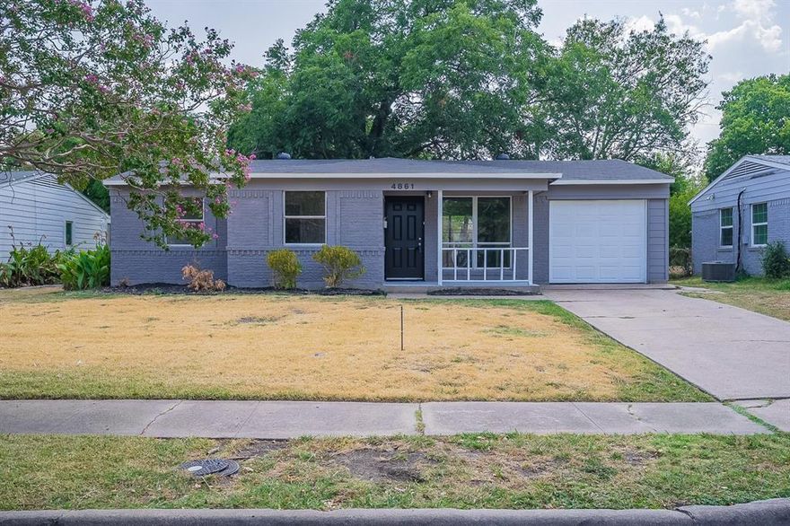 Adorable home in a mature neighborhood ready for move-in! New carpet in bedrooms, new wood like LVP flooring in main areas, new overhead service wire, new meter base and riser, fresh paint outside, fresh paint inside, new lighting, new bath vanity, new tub, new granite, new stainless-steel appliances, new cabinets and much much more! As you walk through the front door you are greeted by a spacious living area with good natural light. The kitchen features new cabinets, new appliances, and new granite countertops and is open to the dining area. Owner’s retreat has half bath with new vanity, new flooring, new lighting, and fixtures. Secondary bedrooms have great closet space. Large backyard with a storage shed.