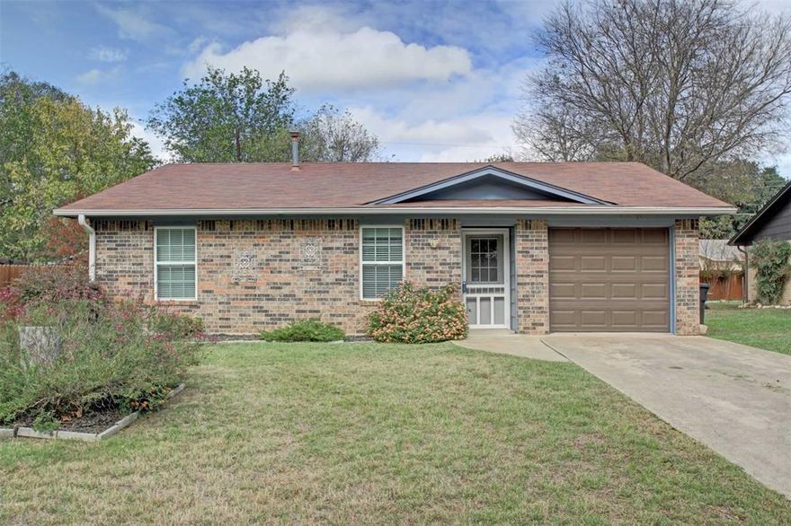 You better look at this one soon!  It has been well maintained and is waiting for its next caring family.  One lady lived here and ensured the things that needed to be completed were done. Three bedrooms and 2 baths brick home situated on a cul-de-sac street that is so welcoming. The living room and dining area opens up to the galley kitchen. The garage has washer and dryer connections along with a tiled floor that makes even the garage feel homey. A nice tuff shed storage building is located in the nicely landscaped fenced backyard. Call for a viewing today.