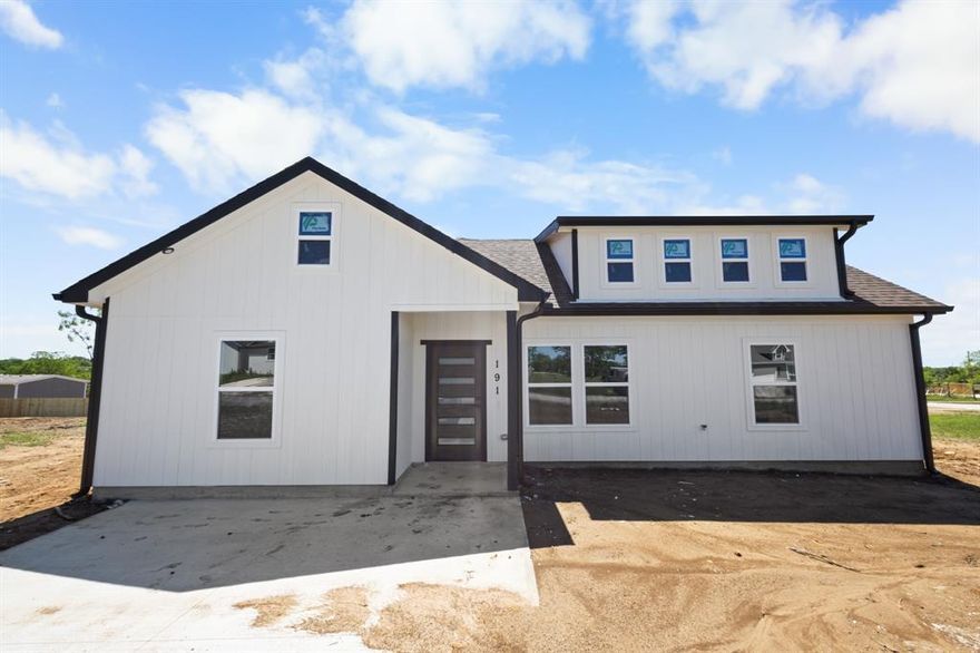 Preferred Lender incentives available. Welcome to this newly constructed home that offers 4 bedrooms, and 2 full baths on 1,470 sqft. The kitchen features Stone Hearth colored cabinets, granite countertops, a trendy backsplash, and elegant gold fixtures. The master bath showcases luxury tile in the showers and his and her sinks with a spacious walk-in closet. This home combines style and convenience located in a peaceful neighborhood just outside the city limits. Only minutes from Lake Bridgeport and just 45 minutes from Fort Worth. The builder includes a full-year warranty. Schedule a showing today!