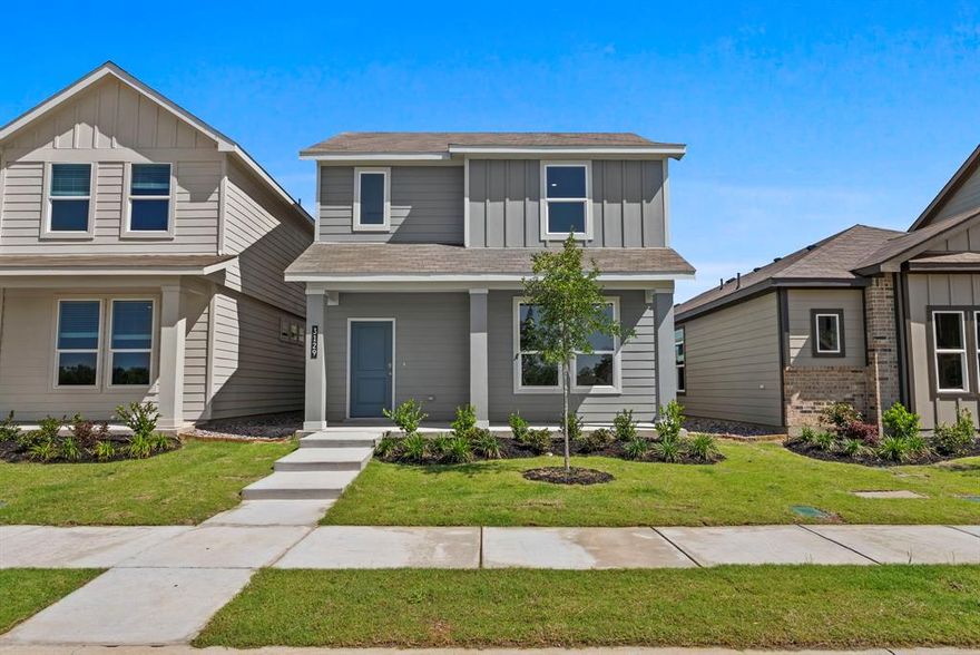 Seller is willing to assist with closing costs or a rate buy-down through preferred lender with an acceptable offer. The Almond floorplan – This thoughtfully designed two-story home offers a modern and functional layout ideal for both everyday living and entertaining. The first floor features an open-concept design where the kitchen, dining area, and spacious family room flow seamlessly together, creating a welcoming and connected living space. The kitchen is equipped with ample cabinetry, generous counter space, and a convenient layout that overlooks the main living areas, making it perfect for hosting and daily use. A powder bath is conveniently located on the main level for guests. Upstairs, the private owner’s suite provides a comfortable retreat complete with a spacious bedroom, en-suite bath, and a large walk-in closet. Two additional bedrooms are also located on the second floor, offering flexibility for family members, guests, or a home office. The layout is designed to maximize space, functionality, and privacy. Natural light fills the home, enhancing the bright and inviting atmosphere throughout. This home offers a great balance of comfort, efficiency, and modern design in a growing community.