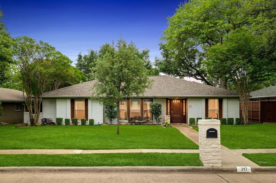 Nestled in the heart of Canyon Creek—one of Richardson’s most sought-after and family-friendly neighborhoods—this beautifully updated home offers the perfect blend of comfort, style, and community. Known for its tree-lined streets, parks, and welcoming atmosphere, Canyon Creek is a place where neighbors connect and families thrive. Completely transformed in 2019, this home has been thoughtfully renovated with a completely redesigned floor plan that creates open, functional spaces ideal for everyday living. Beautiful hardwood floors run throughout the main areas, adding warmth and durability for busy households. The spacious living area features a striking stone fireplace and opens seamlessly to the kitchen and dining spaces, making it easy to gather and stay connected. The updated kitchen is perfectly appointed with custom cabinetry, stainless steel appliances, granite countertops,oversized walk-in pantry and a farmhouse sink—designed to handle everything from weeknight dinners to weekend hosting. A dedicated study provides a flexible space for working from home, homework, or play. The oversized primary suite offers a private retreat complimented by a beautifully updated bathroom featuring dual vanities, a large frameless walk-in shower, travertine tile and a separate soaking tub. Step outside the beautiful sliding glass doors to a large backyard designed for real life—whether it’s kids playing, pets running, or hosting friends and family. The pergola-covered patio is perfect for relaxing evenings, grilling out, or entertaining year-round. Additional highlights include a new HVAC system installed in 2020, epoxy-finished garage, well-sized secondary bedrooms, large utility room with built in cabinets and updates throughout that make this home move-in ready. With its ideal location, functional layout, and family-focused features, this Canyon Creek gem is a place you’ll truly feel at home.
