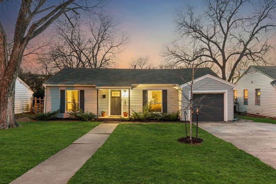 Welcome to this charming, fully renovated East Dallas gem featuring comfort, style and location!  Updated from top to bottom in 2021, this 3 bedroom, 2 bath home offers peace of mind with major improvements including a new roof, HVAC, PVC plumbing and new sewer line plus electric water heater and new windows.  Inside, natural light fills the open living spaces with updated flooring and a beautiful, spacious kitchen with storage and counter space galore plus gas range. Step outside into the expansive backyard with newly added wood deck and 6 foot cedar privacy fence, perfect for entertaining, pets or play! Ideally located near Casa Linda, The Dallas Arboretum and White Rock Lake, this home offers quick access to East Dallas dining, shopping, trails, and outdoor recreation!