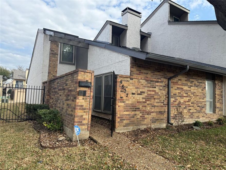 This charming Chimney Hill townhome offers an incredible opportunity for a first-time buyer or investor. Featuring 3 spacious bedrooms and 2 full bathrooms, plus an upstairs loft that can serve as an additional bedroom or bonus living space, this home combines comfort and style across 1,715 square feet. The primary suite boasts dual sinks, a walk-in closet, and a generous sitting area perfect for a retreat or nursery. The open living area showcases built-in cabinets, a wood-burning fireplace, soaring ceilings, and a stunning spiral staircase, creating a bright and airy atmosphere throughout.  The kitchen is thoughtfully updated with granite countertops, custom tile backsplash, and recessed lighting. French doors open to a charming backyard, ideal for entertaining or relaxing. Enjoy access to community amenities including a pool and tennis courts.  Conveniently located in the heart of North Dallas, within the Richardson ISD, this property is close to Richland College and offers easy access to Greenville Avenue and 635. With a two-car carport, updated interior features, and a welcoming courtyard, this townhome shows like a model and is ready for its next owner. Buyer and buyer’s agent to verify all information including measurements, schools, zoning, and property condition. Inviting all reasonable offers. Will not respond to low-ball offers, offers that include owner finance, or assignments.