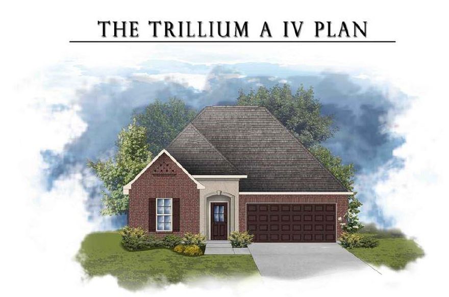 Brand NEW Construction in Cane's Landing! The Trillium IV A has an open flowing floor plan loaded with energy saving features. This home includes upgraded cabinets, gas fireplace with granite surround, blinds, ceramic tile flooring & more! Special features include: granite counters with undermount sinks throughout, primary closet opens to laundry room,  smart connect WiFi thermostat, structured wiring panel box, post tension slab, tankless water heater & so much more!