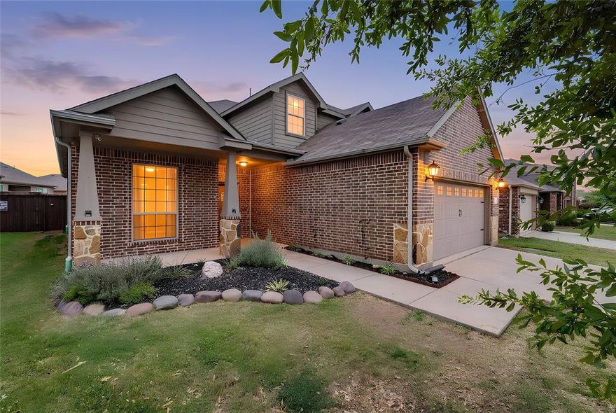 This flexible floor plan lends 2 of the 4 bedrooms on the first floor! Perfect for the those who are multigenerational, or need a home office!This home features living areas on both levels and is the prgect gathering place. It is sure to be your chefs dream kitchen with antique white 42 inch cabinets,tile backsplash,gorgeous granite counters and Stainless Steel appliances along with a breakfast bar area overlooking the living room. With warm tone laminate wood floors through out means no more carpet cleaning.Large game room with secondary bedrooms up. Enjoy the generous backyard with covered patio and storage for all your holidays.Great curb appeal with stone elevation,landscaping & front covered porch. Desirable area near lake,trails,schools and community pool & playground. Pick your color pallette and make it your own! This property is an estate and title is open.