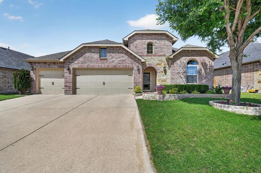 Step into this stunning 4- bedroom, 2.5-bathroom home with a spacious 3-car garage in the highly sought-after Liberty Crossing community. This home is perfectly situated on a premium lot backing to a serene greenbelt and picturesque creek- offering both privacy and beautiful views of wildlife and nature. From the moment you enter, you'll be greeted by rich hardwood flooring in the entryway, setting the tone for the thoughtful design throughout. The home features a seamless blend of the tile and luxury vinyl plank flooring, combining style with durability. The heart of the home is the expansive kitchen, complete with stainless steel appliances, a large granite kitchen island, and gorgeous granite countertops- ideal for both everyday living and entertaining. With abundant cabinetry and storage, this kitchen truly delivers on both function and elegance. The spacious layout continues into generously sized bedrooms with walk-in-closets and beautifully appointed bathrooms, offering comfort for everyone. A dedicated custom office provides the perfect work-from-home setup, while a built-in bookshelf adds charm and character to the living space. Step outside to enjoy the covered patio overlooking the peaceful backyard, complete with a newer custom-built shed for additional storage or workspace. Additional highlights include a newer roof (2021) and a fully decked and insulated attic above the garage-providing even more practical storage solutions. This home truly has it all-space, upgrades, and a tranquil setting you'll love coming home to. Welcome Home!!!