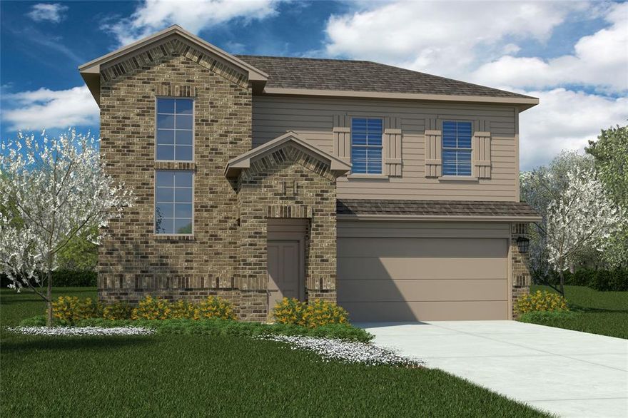 FABULOUS NEW D.R. HORTON HOME in HIGHLANDS at CHAPEL CREEK located in WEST FORT WORTH! OPEN CONCEPT FLOORPLAN TO SUIT THE NEEDS OF MANY! Beautiful 4-2.5-2 Macon Floorplan-Elevation A with an estimated late Fall completion! Spacious open Living, Dining and large Chef's Kitchen in the heart of the Home with abundant cabinet space, Breakfast Bar, Granite Countertops, SS Appliances, Gas Range, Built-in Microwave, W-I Pantry and big Laundry. Split Bedroom arrangement with large main Bedroom downstairs, two sink vanity, 5 ft over sized shower and W-I Closet. Game room and secondary beds upstairs. Cultured Marble top Vanities in full Baths, Tiled Entry, Hallways and Wet areas plus Home is Connected Smart Home Technology. Covd front porch and back Patio, 6 ft fenced Backyard. Gas Tankless Water Heater, partial Gutters, Landscape Pkg with full sod and Sprinkler System. Community Pool, Cabana and Playground. Close proximity to DFW Airport, Sundance Square Downtown, Shops, Restaurants and more!