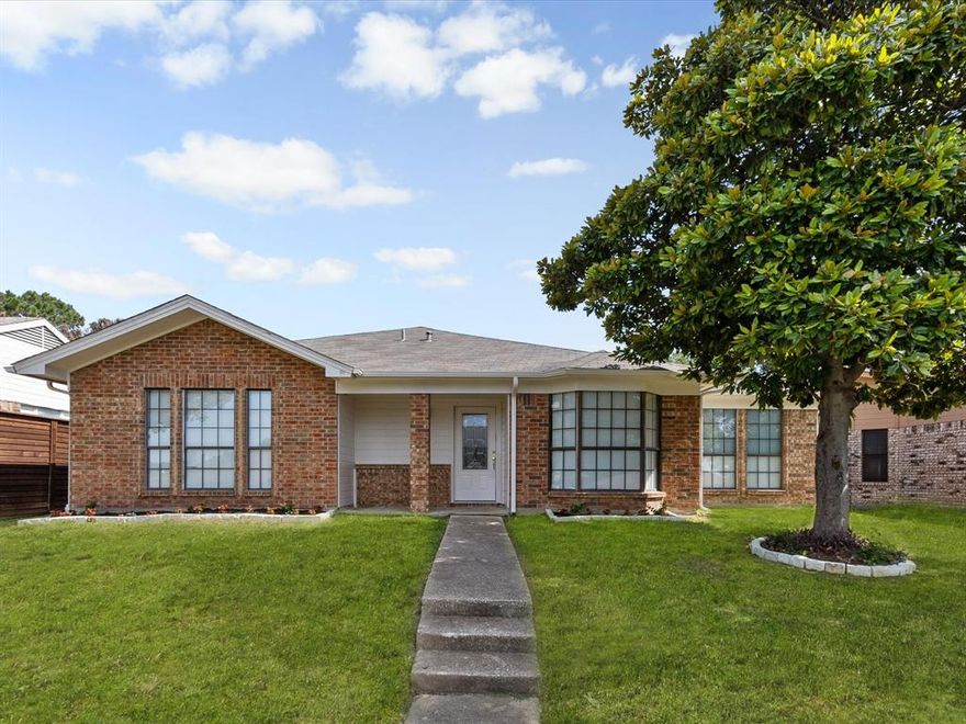 Welcome to this centrally located brick starter home. This charming home features a great floor plan, light colored paint, and a great size backyard . The rooms are spacious and there is ceramic tile throughout the home. The vaulted ceilings in the living room make the space feel grand and it connects to the kitchen which is great for entertaining, and the brick German smear wood-burning fireplace adds charm to the home. The following upgrades and benefits of this home are the HVAC was updated in 2020, the privacy fence was updated in 2018, a new dishwasher installed in 2022, and French drain in the backyard installed in 2022. Schedule you’re showing today.