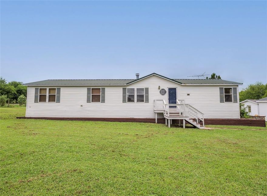 Charming 1,792 sqft Mobile Home on 2.5 Acres – 1300 Deborah Dr, Kaufman, TX 75142

Welcome to your private sanctuary on over 2 acres in the serene Royal Estates community. Built in 1999, this spacious 1,792 sqft mobile home features:

Bright, open-concept living areas with a wood-burning fireplace; perfect for cozy gatherings with wood floors and ceramic tile.

Primary Bedroom has en-suite Bath with Garden Tub, Separate Shower and double sinks.

Central HVAC system and durable metal roofing

Expansive lot with Pecan and Peach trees offering ample space for gardening, RV boat parking, or future outdoor enhancements

Concrete foundation ensures stability and longevity

Garage for covered vehicle parking

Tranquil natural surroundings with room to roam and explore

Located just minutes from downtown Kaufman, enjoy a peaceful country setting without sacrificing city conveniences. Nearby schools include JR Phillips Elementary and Kaufman High School

This home offers a rare blend of space, comfort, and value