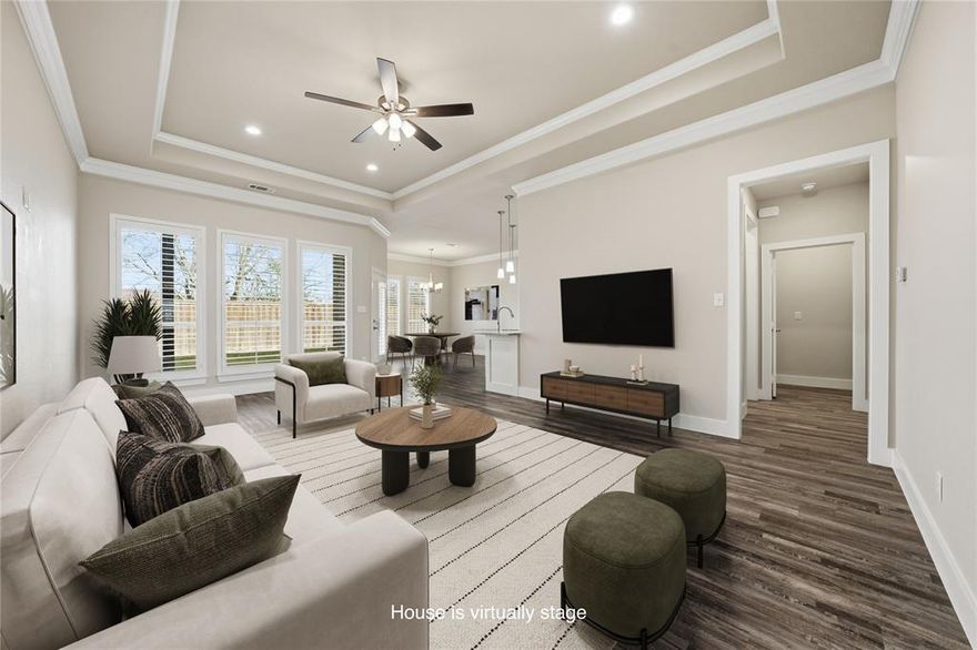 Motivated Seller — Priced to Sell!
This barely lived-in, super-upgraded home offers one of the lowest price-per-square-foot values in the area, making it an exceptional opportunity.

Nestled in a peaceful subdivision with a charming country feel, strategically located less then an hour to Dallas , 20 min to Canton and less than an hour to Tyler  this beautiful home is conveniently located just minutes from the lake and Hwy 175 for an easy commute. Inside, you’ll find a spacious open floor plan filled with thoughtful upgrades, including plantation shutters, crown molding, tray ceilings, and luxury vinyl plank flooring throughout.

The kitchen shines with granite countertops and sleek stainless hardware, while the private primary suite features a spa-like bathroom designed for relaxation. Outdoor living is just as inviting with lush landscaping and an extended covered patio with ceiling fan, perfect for entertaining or relaxing evenings at home.

Additional highlights include epoxy garage floors, a whole-home water purification system, and many more upgrades that make everyday living effortless. Don’t miss your chance to make this incredible home yours!