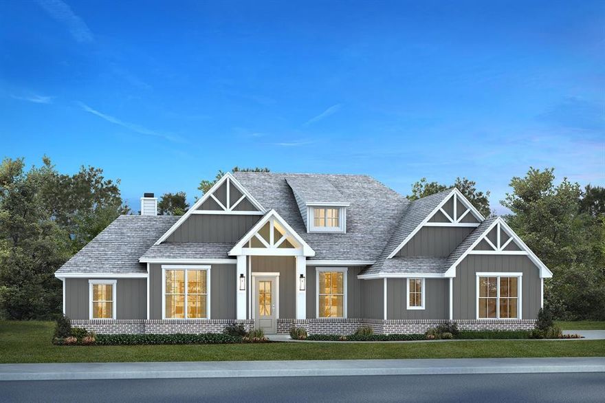 This is a 3 bedroom, 2 full and 1 half bath with a large open concept living- kitchen area and a 3 car garage.