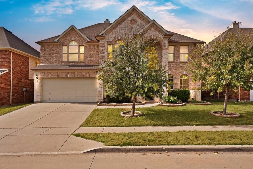 Nestled in the highly sought-after Crawford Farms community, 3904 Penny Royal Drive offers soaring ceilings and a bright, open atmosphere that immediately sets the tone for this stunning east-facing home! Enjoy exceptional privacy with no rear neighbors and tranquil backyard sunsets. Offering 5 spacious bedrooms and 3 full bathrooms, the home features a fully updated kitchen, fresh interior paint, and a 3-car tandem garage ideal for storage or hobbies. The elegant brick and stone veneer exterior provides timeless curb appeal and a striking first impression. Located in top-rated Keller ISD, within walking distance to Timber View Middle School, and just minutes from HEB, upscale shopping, dining, and Alliance Airport, this home delivers the perfect balance of luxury, comfort, and convenience.