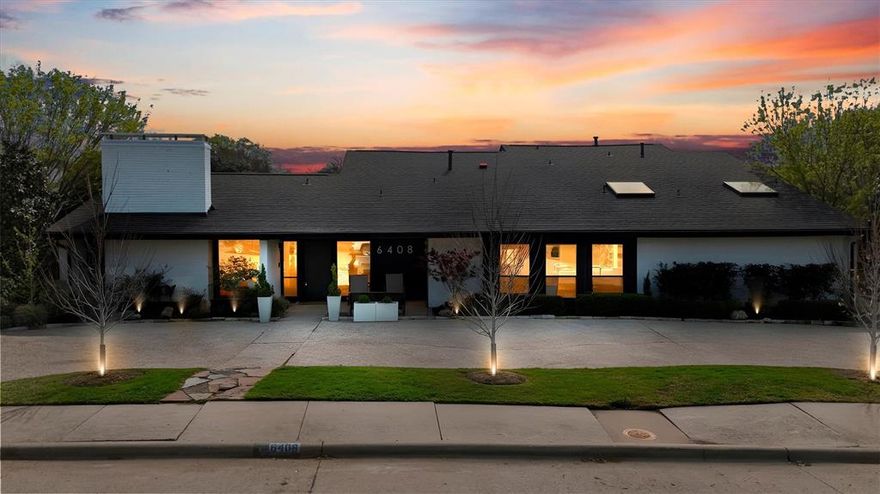 Stunning contemporary-style home on a serene creek lot in North Dallas, featuring a resort-style pool and zoned to Brentfield Elementary in Richardson ISD. An opportunity rarely comes along in this area!
This fully renovated 4-bed, 4-bath home blends modern design with warm, natural finishes. White Oak flooring leads you into a light-filled living room anchored by a dramatic floor-to-ceiling fireplace and wall of windows connecting indoor and outdoor living.
The all-new chef’s kitchen is a true showpiece, featuring custom light wood cabinetry, striking Panda White quartz countertops with full-height backsplash, and premium stainless appliances—including a 36-inch gas range. A spacious island with bar seating provides a perfect spot for casual dining or entertaining, while the dedicated dining area is thoughtfully positioned nearby and enhanced with built-in cabinetry and a wine fridge.
Step outside to your private multi-level backyard retreat, including a replastered pool, covered patio, & multiple places to gather.
A unique split-level design offers a secondary living area downstairs with direct access to the pool, & could be ideal for a game room. Close by is a full bath and dedicated laundry space.
The primary suite is a refined sanctuary, featuring a sitting area ideal for a private office or reading lounge. The spa-inspired bath showcases dual vanities with quartz countertops, an oversized walk-in shower with dual control systems, and abundant natural light from overhead skylights. A custom-designed 18-foot walk-in closet, accessible from both sides of the bath, delivers both luxury and functionality. 
Additional features include:
• Two new HVAC systems 
• Roof (2024) 
• Updated lighting, switches, and outlets
• New interior and exterior paint 
• Upgraded trim, baseboards, and door casings 
• Enhanced landscape lighting.
This home combines quality craftsmanship & an unbeatable location. Disclosures in trans docs. Seller has no survey.