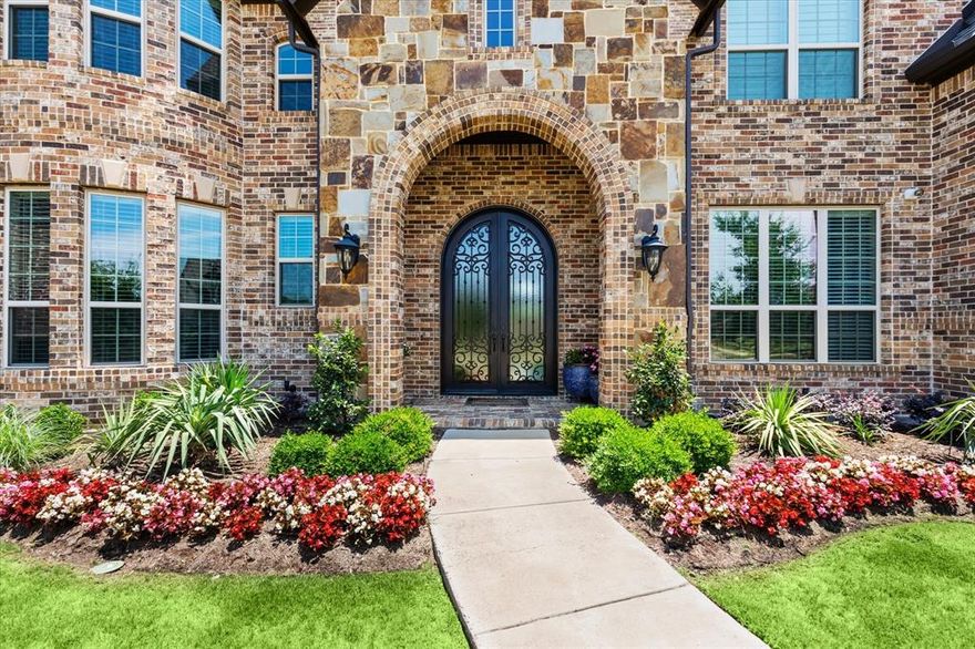 Magnificent customized Toll Brothers home in The Reserve at Colleyville. Beautiful oversized premium lot at the bend of the street provides an abundance of space for outdoor living, entertaining, and room for a pool, if desired. Enter through the gorgeous iron front doors to find 2 work-from-home offices, an elegant staircase, a generously sized formal dining room, and the vast 20-foot coffered ceiling family room. The spacious gourmet kitchen is outfitted with a sub-zero refrigerator, a Wolf 6-burner with griddle gas range with 2 ovens, an additional built-in Wolf oven, warming drawer and microwave. The primary suite has a sitting area, a luxurious bathroom with a center jetted tub and walk through shower with 2 shower heads, 2 walk-in closets, and additional storage. Upstairs you will find 4 large bedrooms, game room, wet bar, and home theatre beyond your imagination. The 4 car garage is oversized and boasts 2 EV charging stations.