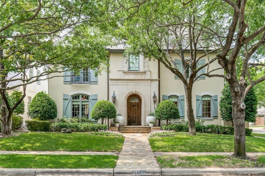 Beautiful family home situated on a corner lot and walking distance to Highland Park Village and Bradfield Elementary.  Designed by Richard Drummond Davis, this beautifully updated home boasts an open floor plan and is move-in ready. An oversized family room opens to a gourmet light-filled kitchen with white marble counters and a stylish bar. Master suite with separate sitting area and coffee bar, updated bathrooms with marble countertops and floors. The back yard hosts a sparkling heated pool, spa and covered flagstone patio.  The media room over the garage can also be a 5th bedroom. This fabulous home is in a premier location and is a must see!