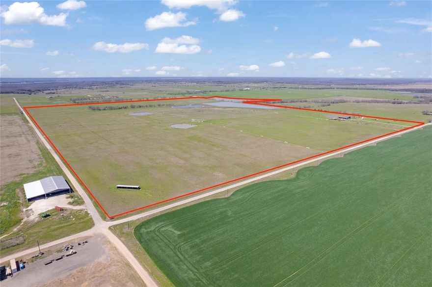 This highly productive irrigated ranch, located just north of Honey Grove, TX, offers a prime opportunity for both farming and future development. Boasting solid fencing and cross-fencing, each pasture is equipped with water sourced from the property's irrigation lakes, ensuring a reliable water supply for livestock and crops. The ranch is complemented by a well-equipped set of pipe working pens and a spacious hay barn, providing ample space for storage and operations.

At the heart of this property is a 6-tower T&L pivot that covers an impressive 105 acres, supported by two reservoirs and one catch lake, which together provide 220 acre-feet of water for irrigation. The water to the pivot is powered by electric pumps, ensuring efficient operation.

With approximately 2 miles of county road frontage, this ranch offers significant future potential for subdivision or expansion. Whether you're looking to maximize agricultural output or explore future development opportunities, this property offers the ideal setting for a wide range of possibilities.