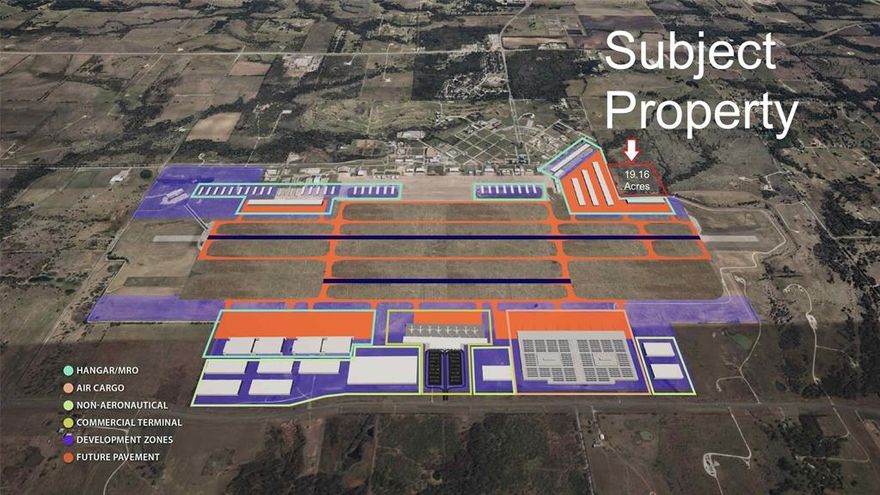Positioned in a rapidly evolving corridor of Texoma, this 19.16-acre tract in Denison is adjacent to the North Texas Regional Airport, and offers a rare combination of current income, agricultural upside, and long-term development potential. This property is well-suited for a buy-and-hold investor or a strategic 1031 exchange, with groundwork already in place for future tax advantages. The current owner is in year 4 of 5 toward establishing ag exemption through hay production, creating a clear path for reduced holding costs. Two metal structures on-site are currently leased for storage, providing immediate residual income while you plan for the future. The land is fully fenced and features a pond, making it functional today for livestock or continued agricultural use. However, the true upside lies in its proximity to one of North Texas’ most promising regional infrastructure assets. North Texas Regional Airport continues to see steady growth, with nearly 60,000 annual operations and both national and international flight activity already taking place. The airport is actively expanding, including new taxiways, hangar developments, and aviation-related business use. Strategically located outside the congested Dallas airspace, the airport is increasingly attractive for private aviation, corporate operations, and future commercial growth—further supported by ongoing infrastructure improvements and regional expansion.  Whether you’re looking to land bank, generate income, or position yourself ahead of future commercial and industrial demand, this property offers flexibility today with significant upside tomorrow in one of North Texas’ fastest-growing corridors.