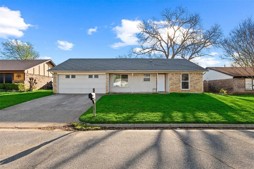 Well-maintained single-story home offering generous living space, a functional layout, and a large private backyard—perfect for everyday living and entertaining. Major updates provide peace of mind, including a brand new roof installed March 2026 and updated windows within the last five years.

Inside, the home features a spacious living area with vaulted ceilings and a cozy fireplace, creating a warm and inviting central gathering space. The kitchen offers ample cabinetry and workspace, with an adjacent dining area that flows easily for daily use or hosting.

Large windows bring in abundant natural light, creating a bright and open feel throughout the home.

The oversized primary suite provides flexibility for a sitting area or workspace and includes an en-suite bath with dual vanities. Secondary bedrooms are well-sized and adaptable for guests, home office, or hobbies.

Generously sized rooms throughout provide flexibility for work-from-home setups, additional seating areas, or multi-use living.

Step outside to a fully fenced backyard with mature trees, a covered patio, and a storage building—offering plenty of room for outdoor living, gardening, or future customization.

Enjoy morning coffee or evening gatherings under the covered patio while overlooking the expansive backyard with plenty of space for play, pets, or future outdoor enhancements. The detached storage building offers added flexibility for tools, hobbies, or seasonal items. Conveniently located near shopping, dining, and major commuter routes, this home combines comfort, space, and long-term value. Don’t miss the opportunity to make it your own.

Additional features include an interior laundry room, abundant storage, and a layout that supports both comfort and functionality.

A great opportunity to own a solid home with key updates already completed and room to personalize to your style.