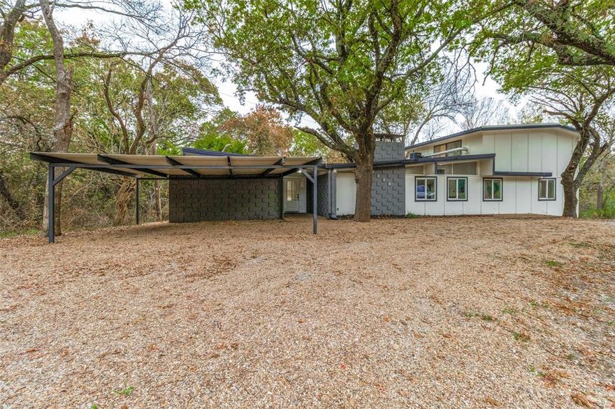 Your opportunity to own your own Mid-Century Modern Inspired Home. This unique home features 4 bedrooms and 3 baths with a large flex space. The original designs are showcased throughout with clean lines and unique details. It is sitting on a fully treed acre lot across from the Bonham State Park! A large deck to take in the beauty of nature. Bonham is a quick 5 minutes away. The home has new bathrooms, new flooring, and paint. Brand new appliances.