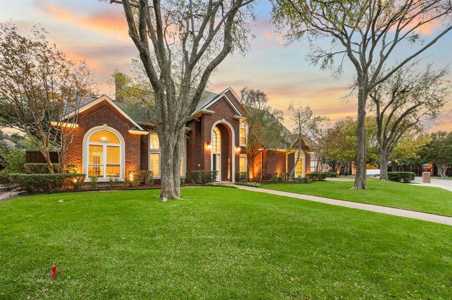 Nestled in Far North Dallas within an esteemed, tree-lined neighborhood, this remodeled residence is quietly tucked away yet perfectly positioned across from parks and scenic walking trails offering a rare blend of privacy, beauty, and everyday convenience.
A grand entry welcomes you with soaring ceilings, elegant flooring, and abundant natural light pouring through walls of windows with views to your backyard oasis. The formal living and dining spaces feel both refined and inviting, ideal for entertaining or relaxed gatherings. Throughout the home, the renovation highlights clean lines, timeless finishes, and thoughtful design that elevate every room.
The heart of the home is a beautiful kitchen and living space featuring custom cabinetry, expansive stone surfaces, and premium appliances, opening seamlessly to generous living areas designed for connection and flow. Multiple living spaces provide flexibility for work, play, or quiet retreat.
The primary suite is a true sanctuary with a vaulted ceiling, serene views, and a spa-inspired bath, creating a peaceful escape at day’s end.
Outdoors, the lush setting continues with mature trees and manicured grounds, while the unbeatable location places nature just steps from your front door and premier shopping, dining, and major corridors only minutes away.
This is a rare opportunity to own a move-in-ready, fully updated home in one of Far North Dallas’s most desirable and quietly refined neighborhoods