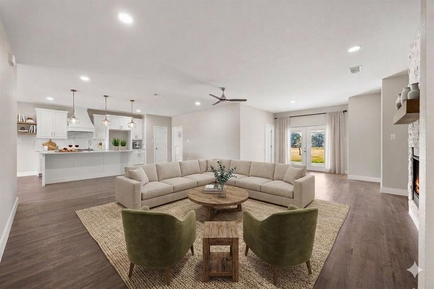 Discover comfortable family living in this fully move-in ready home on a private one-acre lot. This home is situated at the back of a neighborhood on a culdesac, which means low traffic and peace. The bright, open interior features well-maintained finishes and flexible living spaces ideal for everyday life and entertaining. Enjoy real wood floors throughout the main living space. The primary en-suite bathroom has a large soaking tub and massive separate shower. The large yard provides abundant room for outdoor play, gardens, or expansion, with plenty of space to add a pool or a workshop. Located in a community with no HOA and no city taxes, this property offers freedom and lower carrying costs while remaining commuter-friendly with easy access to I-35 and Highway 77. This rare combination of space, convenience, and value is perfect for families seeking more outdoor living without sacrificing accessibility. 

Inquire about an amazing opportunity to have HUGE savings with my preferred lender.