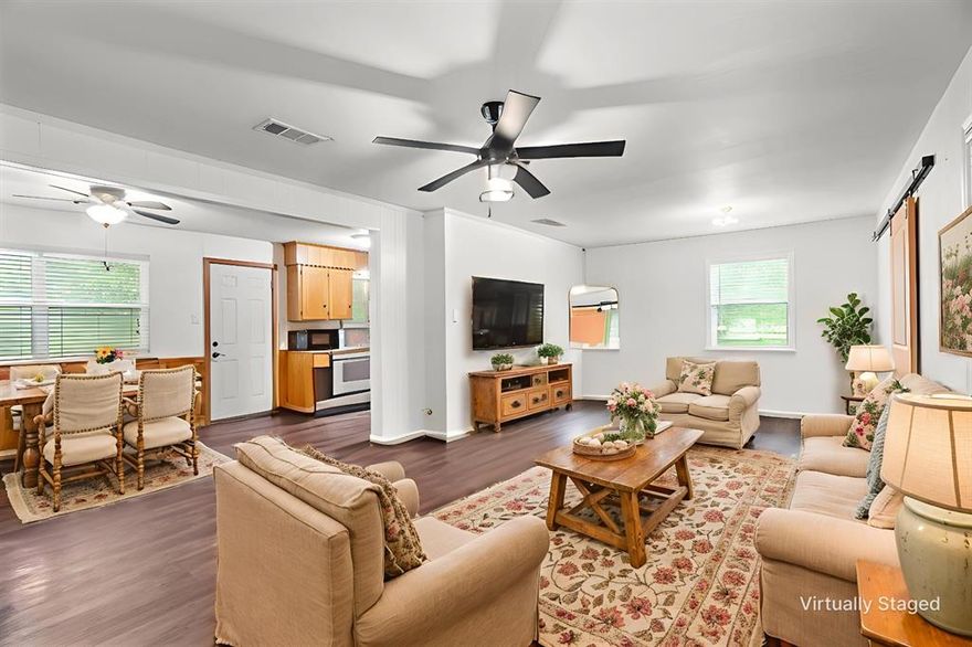 **Huge Price Improvement! Discover the perfect blend of rural tranquility and modern convenience in this well maintained 3-bedroom, 2-bathroom home set on a spacious .663-acre lot. Nestled in the serene landscapes of Greenville, Texas, this property offers an inviting retreat with ample room for outdoor activities and relaxation amidst nature's beauty.

**Interior Details:**

Step inside to a welcoming open-concept living area that maximizes space. The living room features warm, neutral tones and is designed for comfort, offering a perfect spot for quiet evenings or entertaining guests. The adjacent kitchen is equipped with plenty of counter space and ample cabinetry for all your culinary needs. A cozy dining area completes this heart of the home, ideal for hosting meals.

The primary bedroom provides a peaceful sanctuary with an en-suite bathroom for added privacy. Two additional bedrooms afford flexibility for a home office, guest room, or hobby space, each offering access to a second full bathroom.

**Exterior Details:**

Step outside to your expansive .663-acre lot, where mature trees provide shade and enhance the natural beauty of the property. The sprawling yard offers endless possibilities for creating a garden oasis, outdoor play area, or additional living spaces. Although there is no garage, ample space is available for parking and future building opportunities. The rural setting ensures a sense of peace and privacy, while still being conveniently close to local amenities and schools.

This Greenville gem invites you to experience authentic country living with all the modern comforts in a tranquil and picturesque setting. Whether lounging under the shade of a tree or hosting gatherings in the vast outdoor space, this property is a dream come true for those seeking both tranquility and convenience.