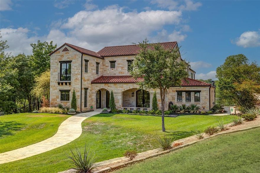 Enjoy the warmth and opulence of this FULLY renovated, stunning home in the gated community of Stone Creek Farms. The home's design and artisanship are unsurpassed, making it feel like a brand new home. The sprawling estate sits on 2.3 acres that provide both privacy and amazing views. The gorgeous chef's kitchen has a separate prep kitchen, allowing for effortless entertaining. The first floor primary suite offers a private retreat with a sitting area and fabulous bath. The first floor also presents an ensuite guest bedroom with a separate entry, or the perfect setting for an office. The second floor reveals 2 ensuite bedrooms and a bonus room. The upstairs porch leads to a state of the art media room complete with a wet bar and bathroom. Outdoor enthusiasts will love the many outdoor amenities, including a pool with attached spa, an outdoor kitchen, a fireplace, and tennis-pickleball courts. Words don't begin to describe this TRULY REMARKABLE property minutes from FW.