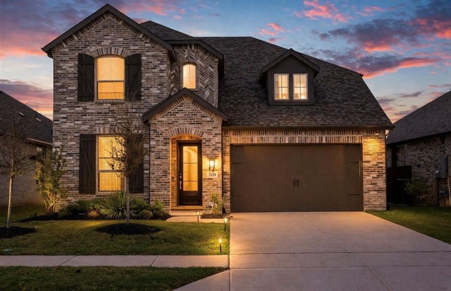 Stunning, well maintained home in the highly desirable Devonshire Village! Ideally located near Hwy 80 for easy commuting, with convenient access to restaurants and shopping. Step inside to luxury vinyl plank flooring throughout the first floor and a light-filled, open layout. The spacious living area showcases a wall of windows overlooking the backyard, creating the perfect blend of comfort and natural light. The kitchen is beautifully appointed with quartz countertops, stainless steel appliances, a large island with bar seating, and a pantry—ideal for everyday living and entertaining. A dedicated home office provides the perfect space for remote work or a quiet retreat. The primary suite offers serene backyard views and a spa-like ensuite bath featuring an oversized shower, soaking tub, dual sinks, linen closet, and walk-in closet. Secondary bedrooms are generously sized, with one additional bedroom conveniently located on the main floor. Upstairs, enjoy a large game room along with two additional bedrooms, providing flexible space for guests, work, or play. The backyard features a covered patio and a spacious grassy area—perfect for kids, pets, or outdoor gatherings. The property backs to green space, ensuring no rear neighbors and added privacy. The garage is equipped with an EV charger for added modern convenience.