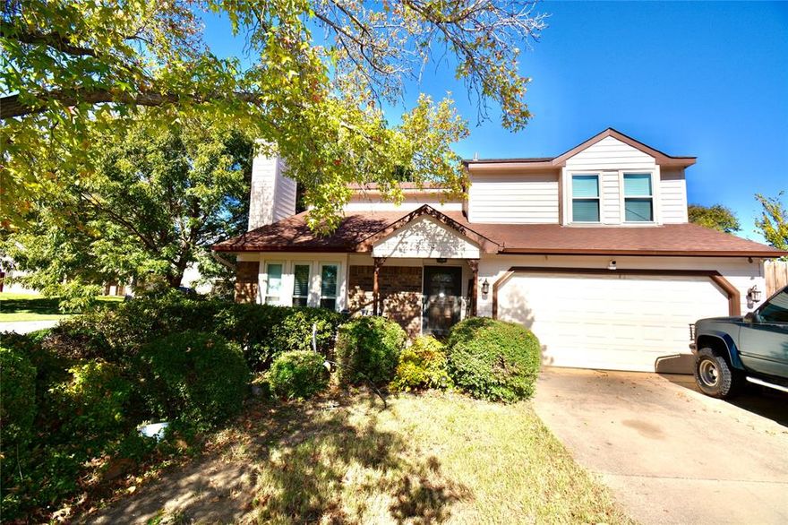 Discover exceptional value in this inviting Corinth home set on a spacious corner lot in an established neighborhood. While the home offers an opportunity for personal updates, it has been well cared for and provides a solid foundation with generous living spaces and desirable features throughout. The downstairs layout includes a warm living room and formal dining area with hardwood flooring, a dedicated home office with its own exterior door leading to a private deck—perfect for remote work or quiet retreats. The kitchen features a window over the sink, a comfortable breakfast room, a utility room, and a convenient half bath. Upstairs, the primary suite includes an ensuite bath, while two additional bedrooms offer flexibility for family or guests. One secondary bedroom enjoys direct access to the second full bath, creating a functional and thoughtful floor plan. Step outside to a large wooden deck overlooking the in-ground Gunite pool—ideal for summer gatherings. The backyard also includes a sizable storage shed and an open-sided covered storage area along the side of the home, providing ample space for tools, toys, or hobbies. Located just minutes from major employers, top Denton ISD schools, and quick access to I-35E, this home keeps you close to everything. Nearby shopping, dining, and recreation options in Corinth, Lake Dallas, Denton, and Highland Village make daily living convenient and enjoyable. A rare opportunity to own in a prime location at a compelling price—don’t miss it!