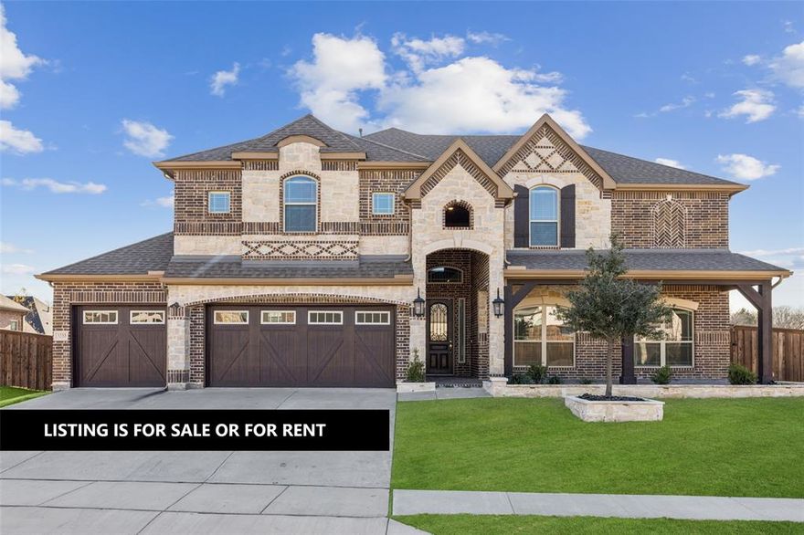 Welcome to this stunning 5-bedroom, 4-bathroom residence in the desirable Villages of Hurricane Creek community in Anna, TX. Spanning an impressive 4,299 square feet, this 2021-built home offers an exceptional blend of elegance and comfort on a premier corner oversized lot.
From the moment you arrive, you'll be captivated by the home's inviting curb appeal, featuring a beautifully landscaped front yard with decorative flower beds enhanced by strategically placed lighting that creates a warm, welcoming glow in the evenings. The spacious front porch provides the perfect spot to enjoy your morning coffee or greet neighbors.
Inside, the thoughtfully designed open floor plan offers abundant space for both daily living and entertaining. The beautiful kitchen serves as the heart of the home, while a dedicated media room equipped with a surround sound system provides an immersive entertainment experience. The living room comes pre wired for your audio needs, adding to the home's modern conveniences.
The outdoor living spaces are equally impressive, with a generous back patio ideal for hosting gatherings, al fresco dining, or simply relaxing under the Texas sky. Additional flower beds with lighting throughout the property enhance the home's evening ambiance and curb appeal.
Residents of The Villages of Hurricane Creek enjoy access to exceptional community amenities including a resort-style pool, perfect for those warm Texas summers. This exceptional home combines modern luxury with practical design in one of Anna's most sought-after neighborhoods. Don't miss this opportunity to make it yours! This home is also For Rent under MLS # 21179621.