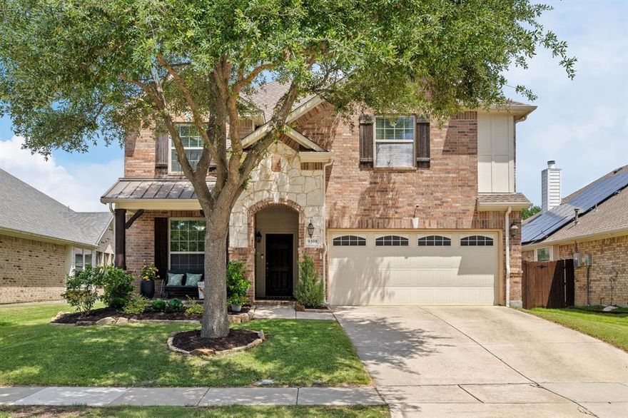 FRISCO ISD • OVERSIZED YARD • FLEXIBLE FLOORPLAN • GOLF COURSE COMMUNITY. Welcome to this charming home in Fairways North at Westridge, a beautifully planned neighborhood within the highly desirable Westridge golf course community. With tree lined streets, community amenities, and access to top rated Frisco ISD, this home offers the perfect blend of comfort, convenience, and lifestyle. The home’s inviting curb appeal immediately stands out. A brick exterior with stone accents, window shutters, and cedar posts with a welcoming front porch create a warm, timeless look. Thoughtfully designed stone hardscape landscaping beds add character and enhance the home’s overall charm. Inside, the flexible floorplan is designed to grow with you. The spacious eat in kitchen provides plenty of room for cooking, gathering, and everyday living. The large living room downstairs features engineered wood floors and an easy, open flow that makes the space feel comfortable and functional. A versatile office or formal dining room, also with wood floors, adds even more flexibility to the layout. Upstairs, a loft style second living area offers valuable additional space — perfect for a game room, playroom, home office, or media area. The primary suite is impressively large, with room for a sitting area or extra furniture. Both secondary bedrooms are oversized, giving everyone generous personal space — a rare find and ideal for home buyers who want room to grow.  One of the standout features of this home is the private, oversized backyard. With a covered patio and plenty of open space, it’s perfect for pets, play, gardening, or weekend gatherings. It’s the kind of yard that truly expands your living space and gives you endless possibilities. Located in a sought after golf course community, this home offers an exceptional opportunity to enjoy McKinney living, Frisco ISD schools, and easy access to major highways, shopping, dining and more.