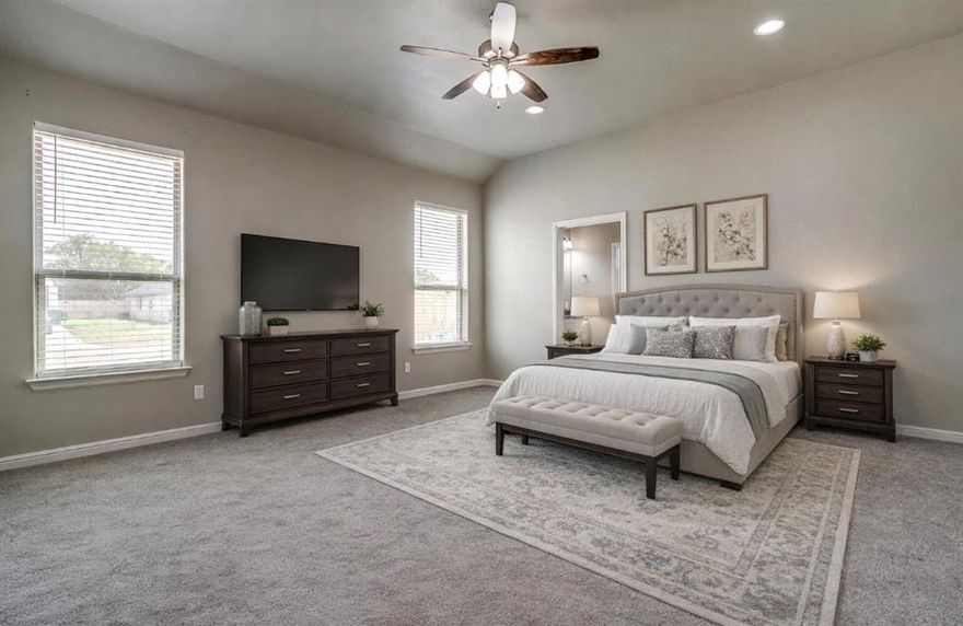 Located in Grand Places and zoned to Acton schools, this 2021 build offers 1,815 square feet with 3 bedrooms, 2 bathrooms, and a 2 car garage on a corner lot. The open concept layout connects the living, dining, and kitchen spaces and features granite countertops, crown molding, and stylish, functional wood look tile throughout the main living areas, paired with a light, neutral palette. The primary suite includes a walk in closet and a bathroom with a double vanity and a walk in shower with a separate sprayer handle. Cordless blind window treatments are installed throughout the home. Outside, enjoy a privacy fenced yard and a small covered patio. The home is conveniently located near the community mailbox cluster and playground. Home is also available for lease.