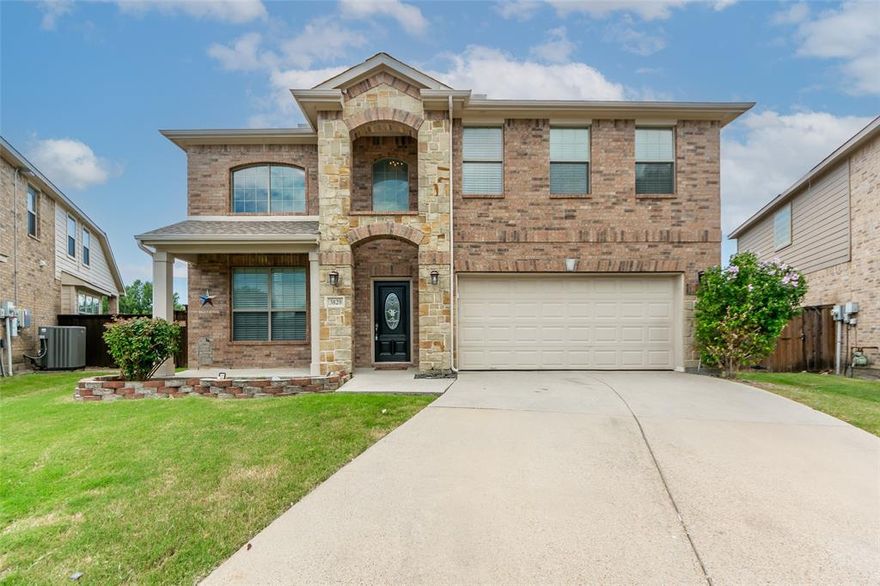 Beautifully updated 5-bedroom home in highly sought-after Frisco ISD! Step into a bright, high-ceiling entry that sets the tone for this spacious and inviting layout. Enjoy brand new flooring throughout, with no carpet downstairs for easy maintenance. The 5th bedroom offers flexible use as a media room or home office. Fresh paint in most areas adds a modern touch, while the kitchen features granite countertops and stainless-steel appliances, perfect for entertaining. Additional features in the house, include a brick and stone exterior, covered front porch, water softener, and reverse osmosis filtration system. Under the covered back patio and enjoy your private retreat. This home combines comfort, functionality, and style - don’t miss out!