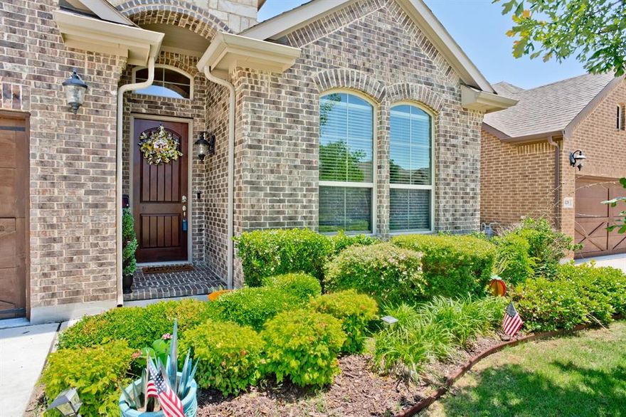 Located in Aledo ISD, this home blends style, functionality, and family comfort. This well maintained home offers 4 bedrooms, 2 and one half baths, and a bright open floor plan perfect for comfortable living and entertaining. The spacious kitchen and dining area feature granite countertops, abundant cabinetry, stainless steel appliances, and a new dishwasher, disposal, and gas cook top oven. The refrigerator stays with the home. The thoughtful layout includes one bedroom, that could be used as an office and half bath at the front, two secondary bedrooms and a full bath in the middle, and a private primary suite tucked at the back with extra floor space, a large en suite bath with separate tub and shower, and a generous walk-in closet. Enjoy added convenience with a laundry room complete with cabinets and washer and dryer. Outside, relax on the large covered porch, surrounded by a privacy fence and full sprinkler system in both front and back yards.